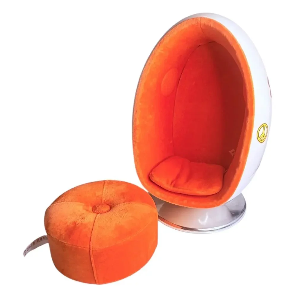 American Girl Julie Egg Chair Speakers Ottoman Groovy 70s Doll Room Sound Works!